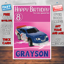 Roary 6 Style Theme Personalised Kidshows Birthday Card (SA)