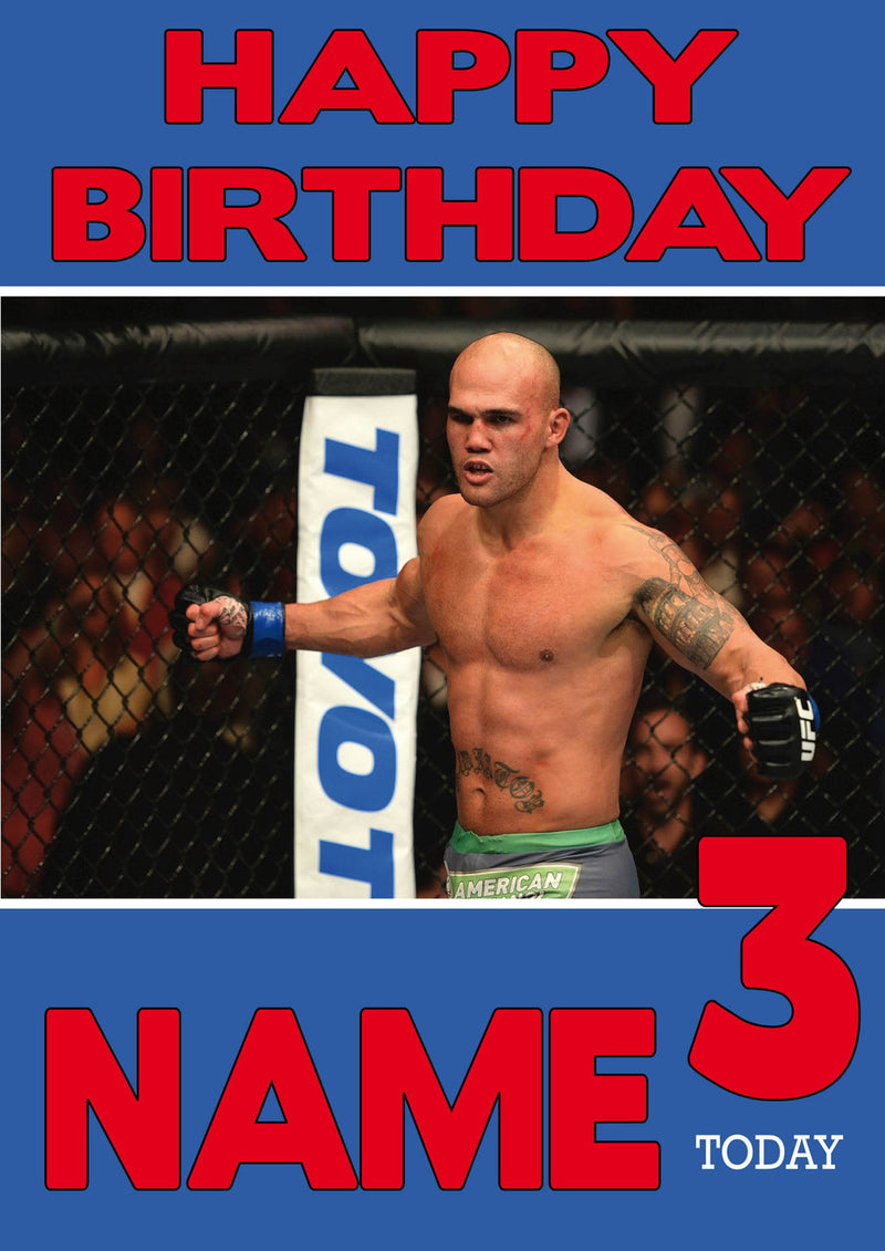 Robbie Lawler UFC Fan THEME INSPIRED Kids Adult Birthday Card