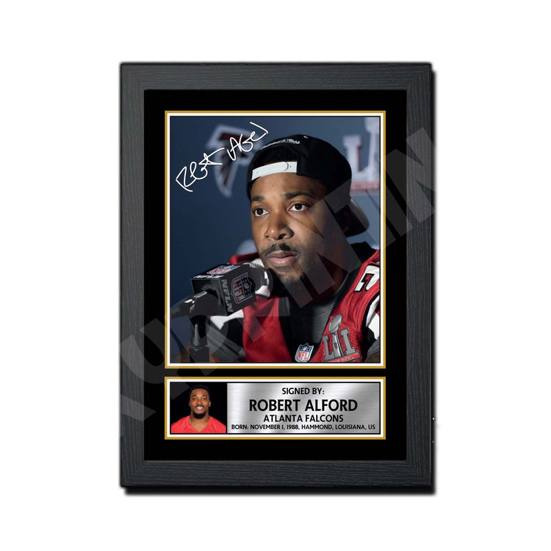 Robert Alford 1 Limited Edition Football Signed Print - American Footballer
