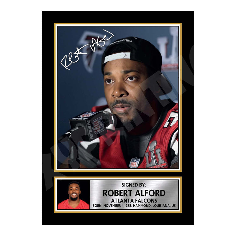 Robert Alford 1 Limited Edition Football Signed Print - American Footballer