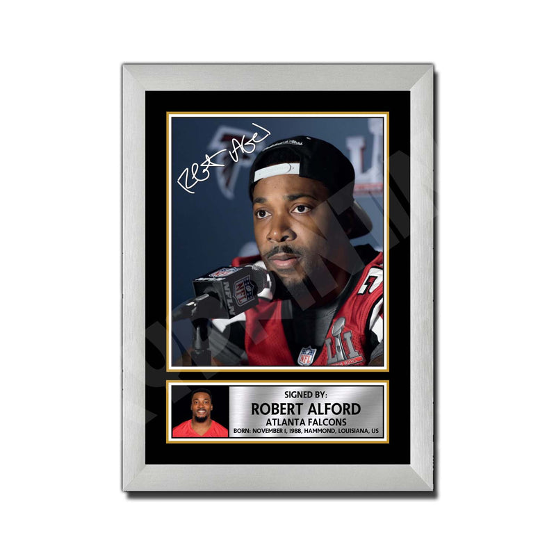 Robert Alford 1 Limited Edition Football Signed Print - American Footballer