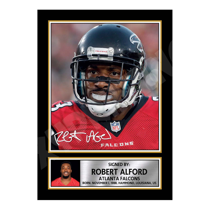 Robert Alford 2 Limited Edition Football Signed Print - American Footballer
