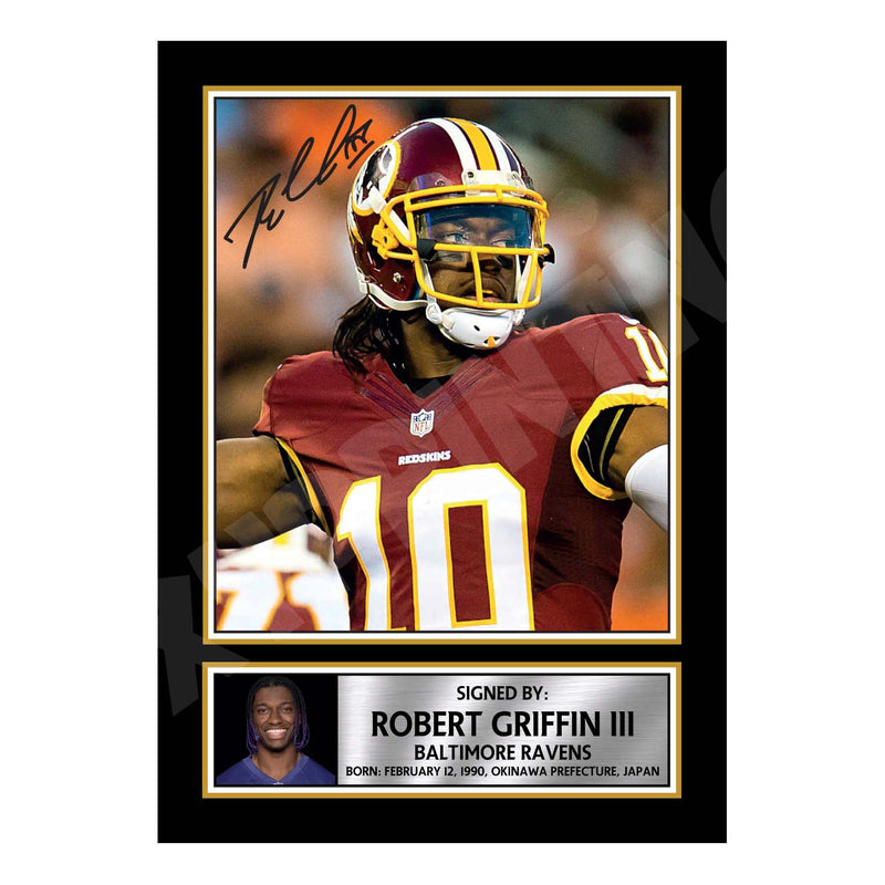 Robert Griffin III 2 Limited Edition Football Signed Print - American Footballer