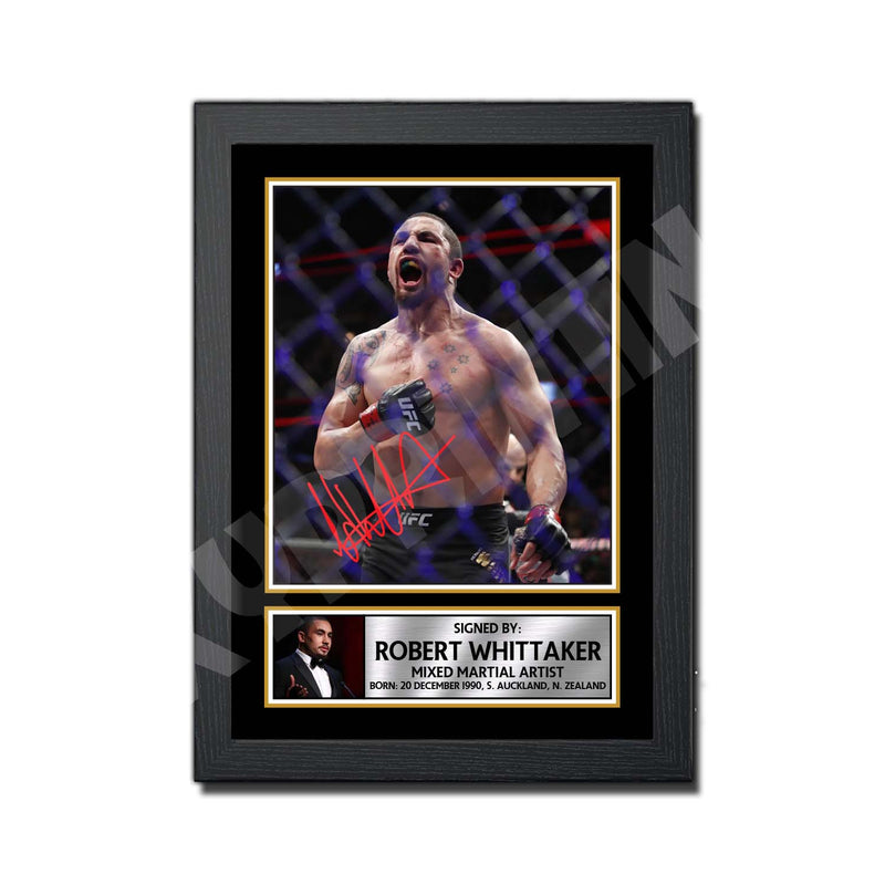 Robert Whittaker Limited Edition MMA Wrestler Signed Print - MMA Wrestling