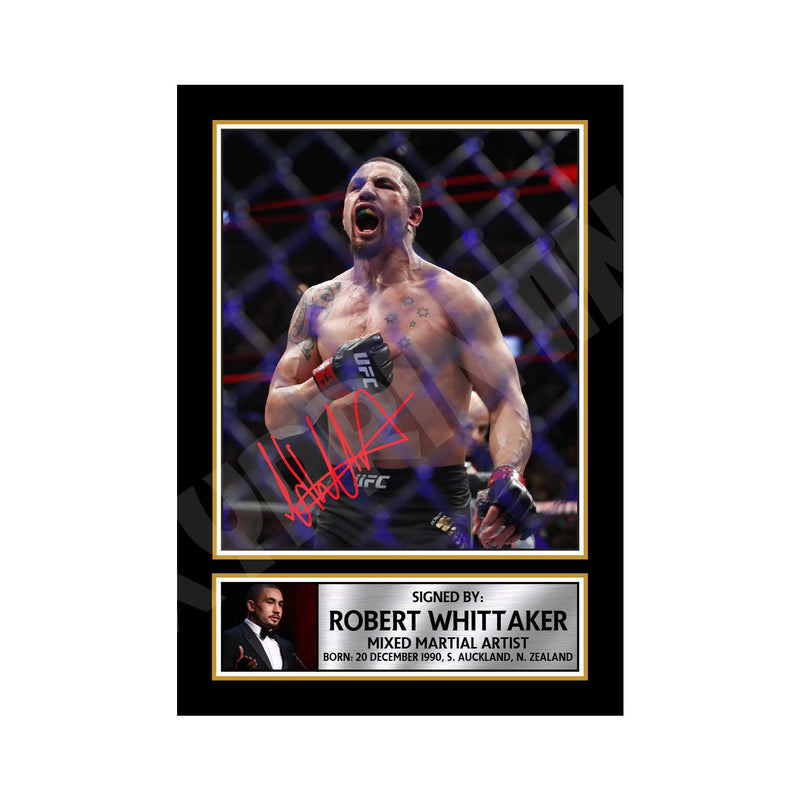 Robert Whittaker Limited Edition MMA Wrestler Signed Print - MMA Wrestling