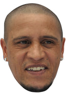 ROBERTO CARLOS JB - Footballer Fancy Dress Cardboard Celebrity Party Face Mask