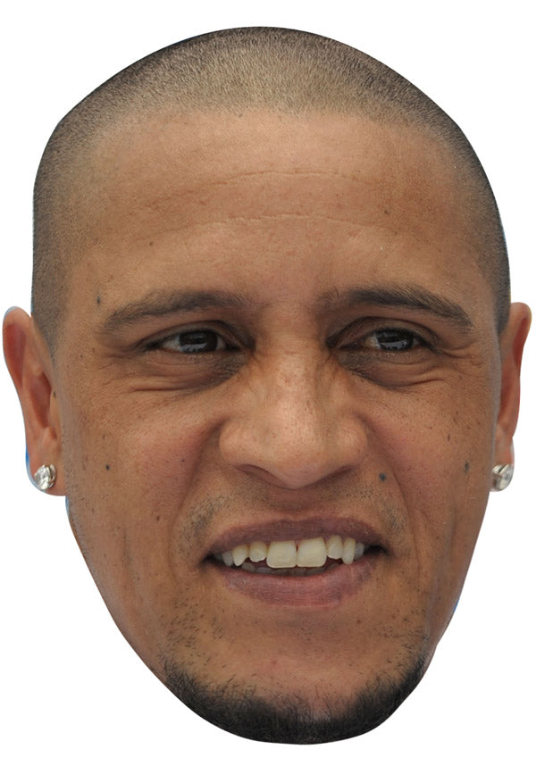 ROBERTO CARLOS JB - Footballer Fancy Dress Cardboard Celebrity Party Face Mask