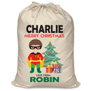 PERSONALISED Cartoon Inspired Super Hero Robin CHARLIE - XL Children's Christmas Santa Sack CUSTOMISE Present