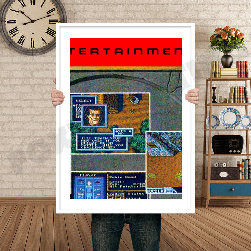 Robin Hood Prince Of Thieves Retro GAME INSPIRED THEME Nintendo NES Gaming A4 A3 A2 Or A1 Poster Art 480