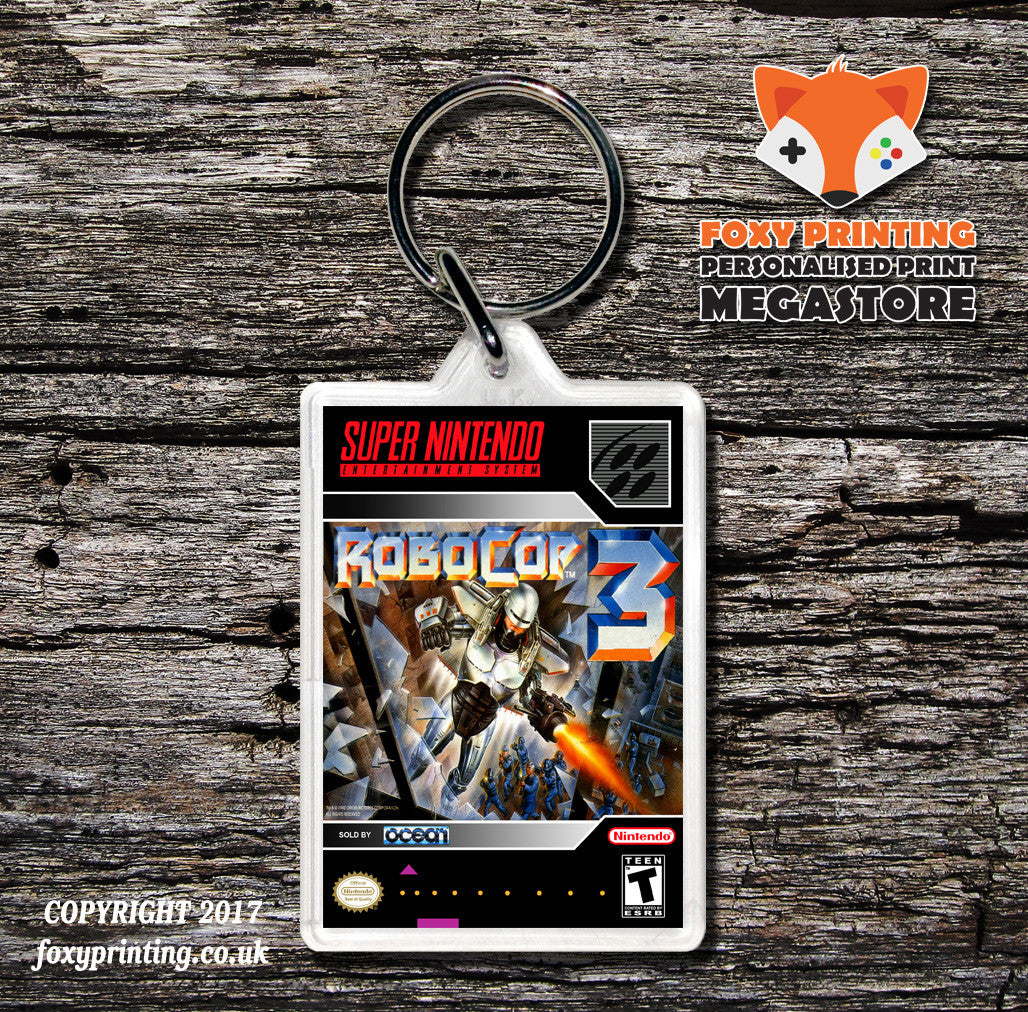 Robocop 3 Game Inspired Retro Gaming Keyring