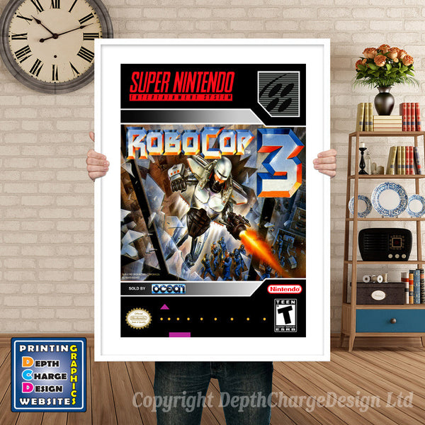 Robocop 3 Super Nintendo Game Inspired Theme Retro Gaming Poster