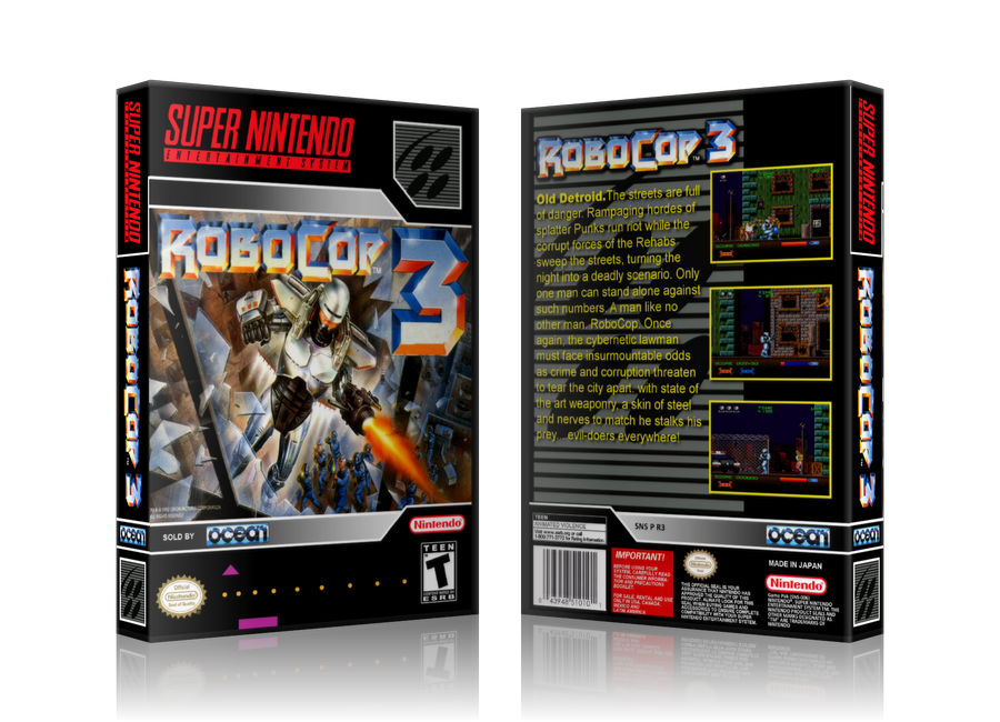 Robocop 3 Replacement Nintendo SNES Game Case Or Cover