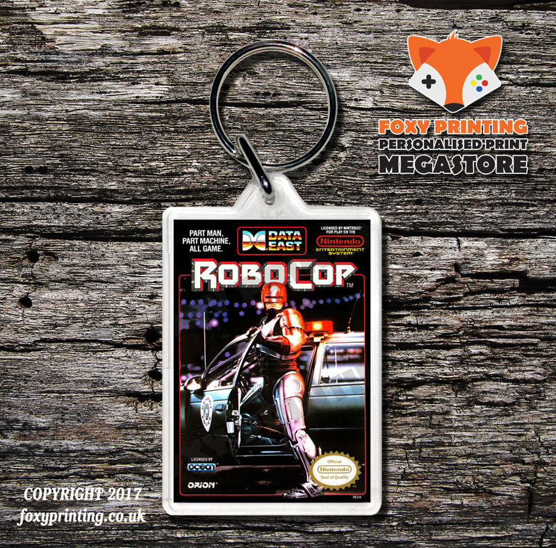 Robocop Retro NES Game Cover Art Gaming Keyring - Main Image