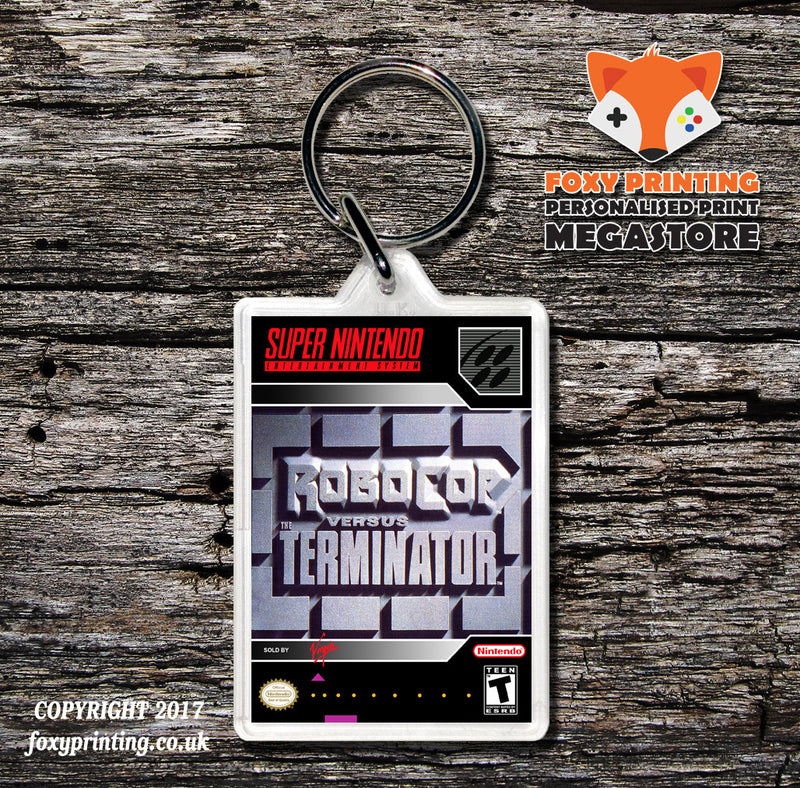 Robocop Vs Terminator Game Inspired Retro Gaming Keyring