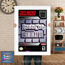 Robocop Vs Terminator Super Nintendo GAME INSPIRED THEME Retro Gaming Poster A4 A3 A2 Or A1