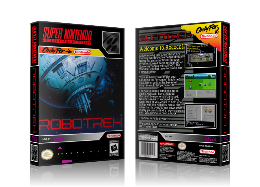 Robotrek Replacement Nintendo SNES Game Case Or Cover