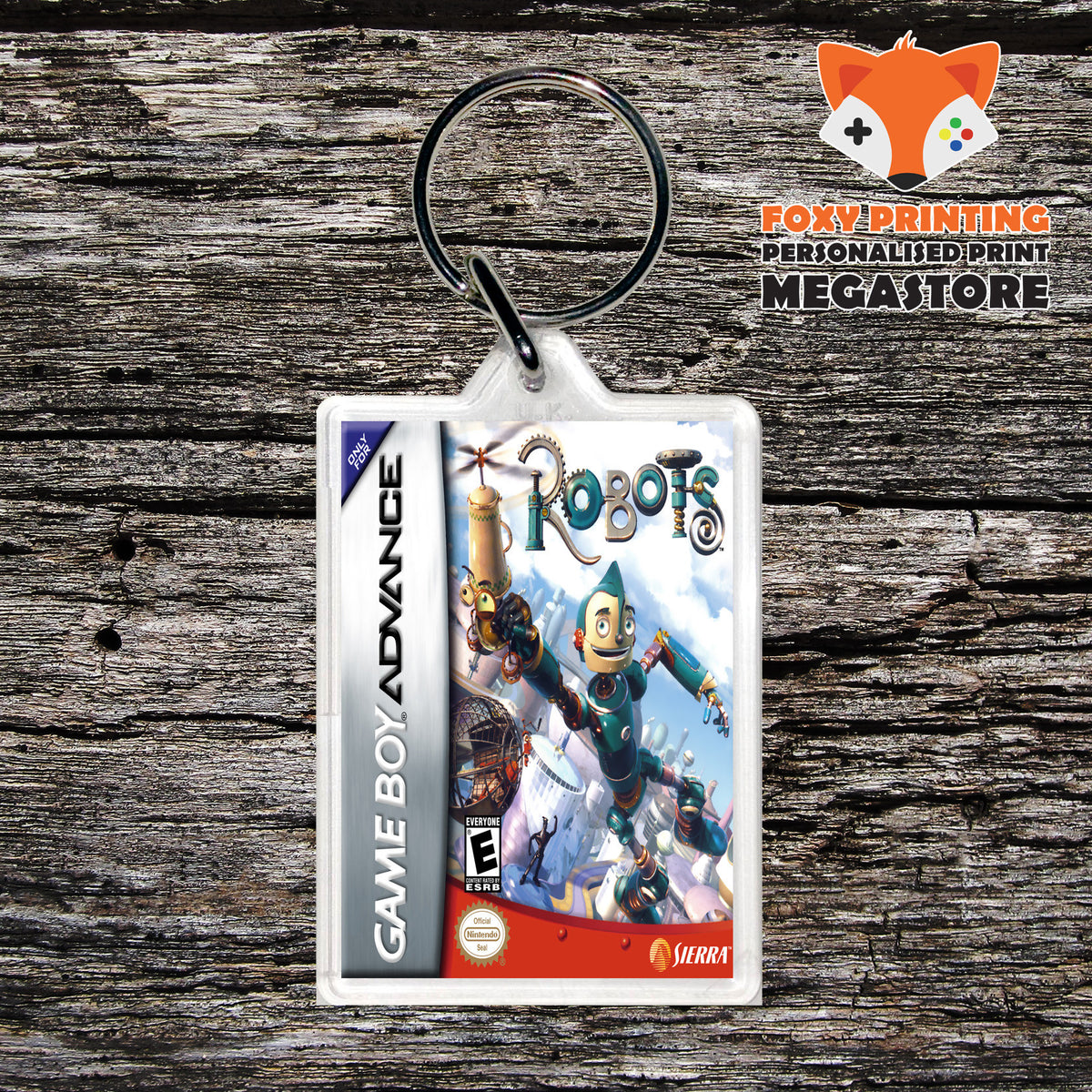 Robots Retro Gaming Keyring