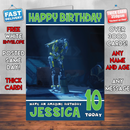 Personalised Robots 4k Inspired Style Game Kids Inspired Birthday Card (SA)