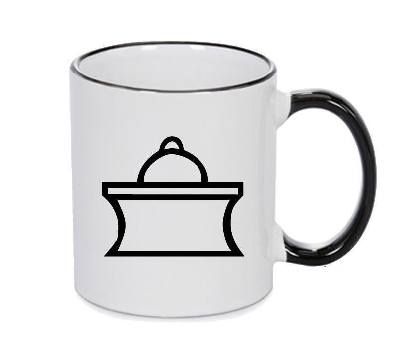 Rock Salt Black Handle Alchemy Mug Gothic Goth Horror Stars Horroscope Black