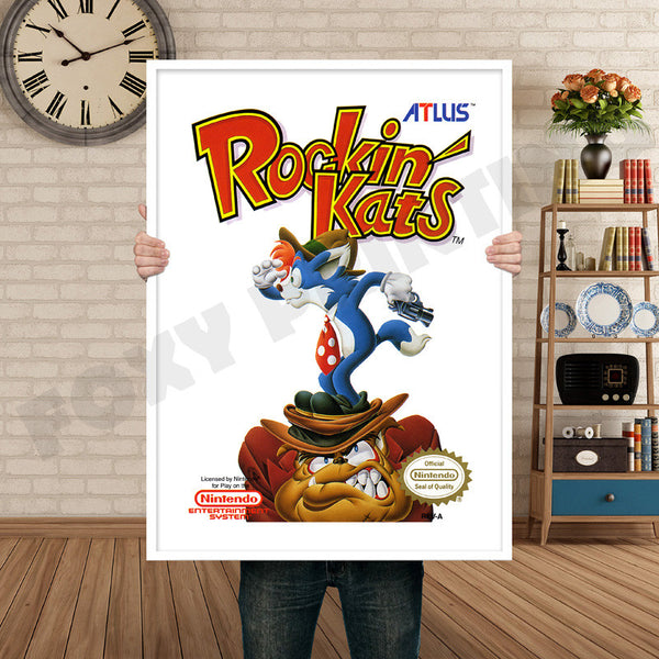 Rocking Kats Retro Game Inspired Theme Nintendo NES Gaming