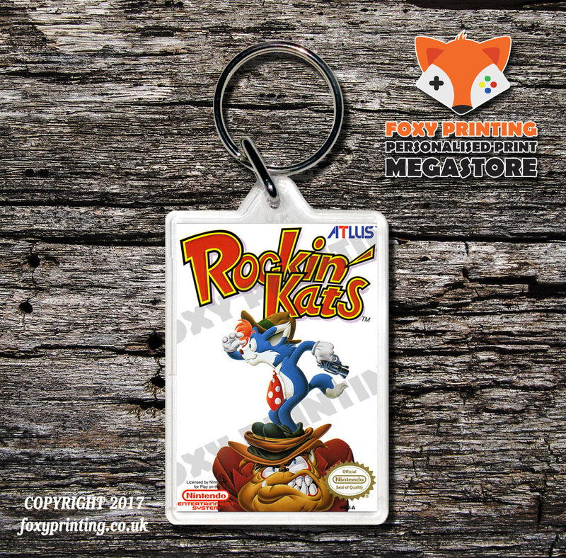 Rocketeerthe Retro NES Game Cover Art Gaming Keyring