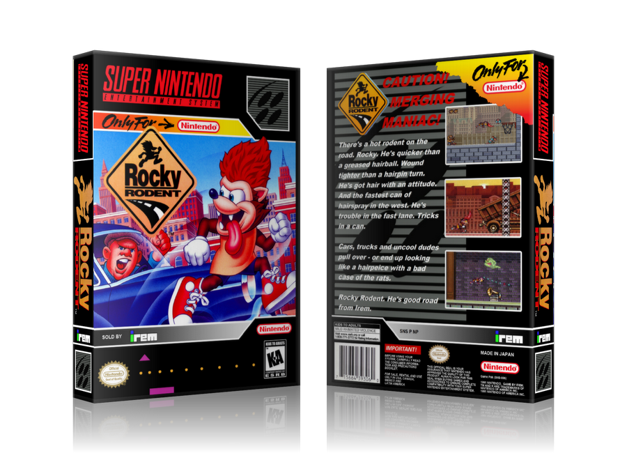 Rocky Rodent Replacement Nintendo SNES Game Case Or Cover
