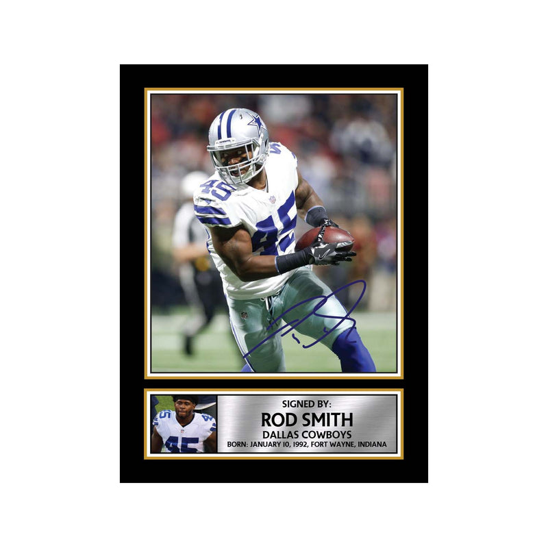 Rod Smith Limited Edition Football Signed Print - American Footballer