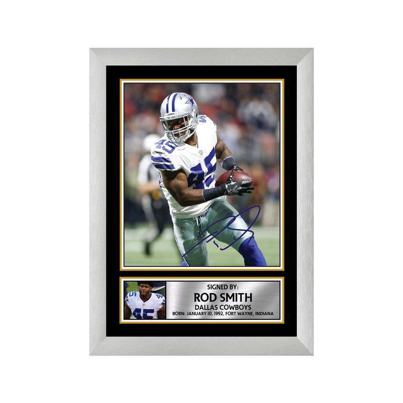 Rod Smith Limited Edition Football Signed Print - American Footballer