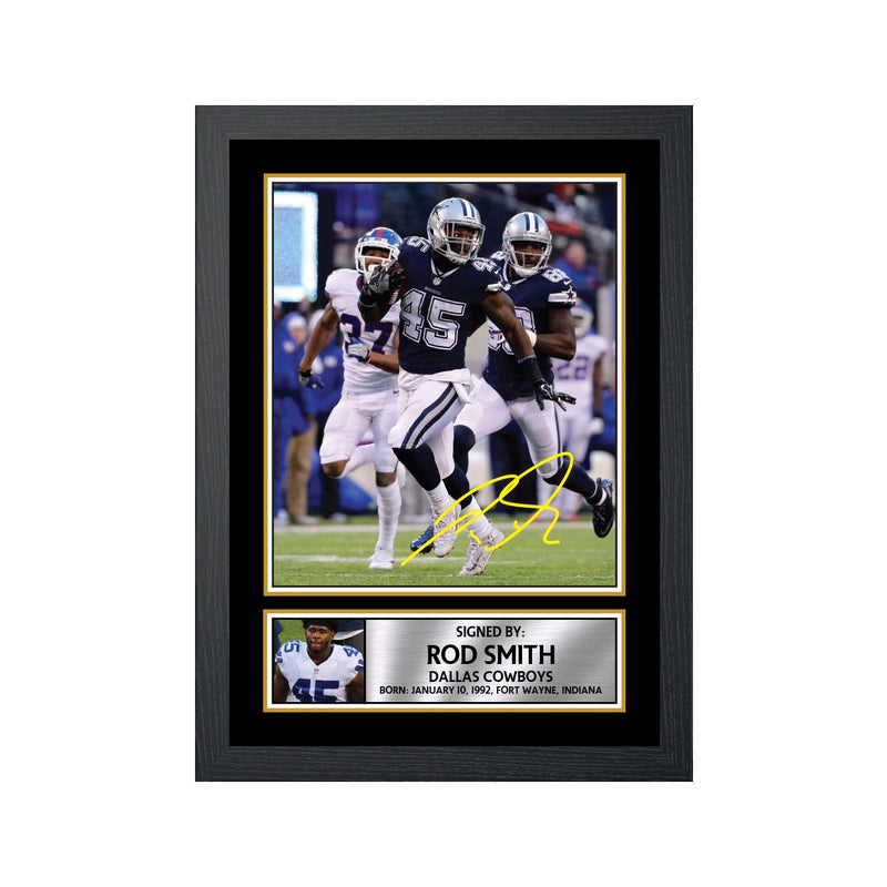 Rod Smith 2 Limited Edition Football Signed Print - American Footballer