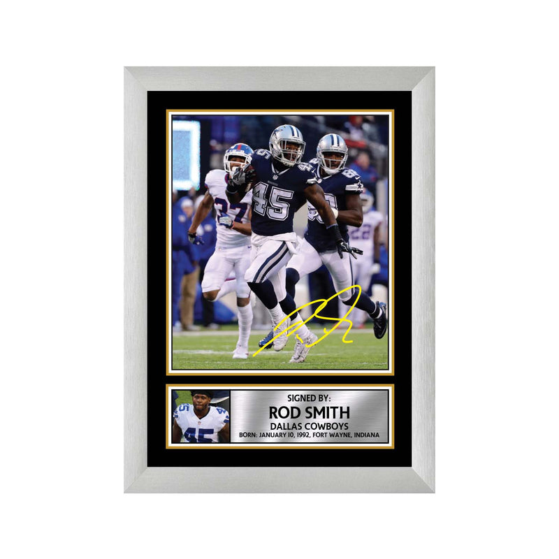 Rod Smith 2 Limited Edition Football Signed Print - American Footballer