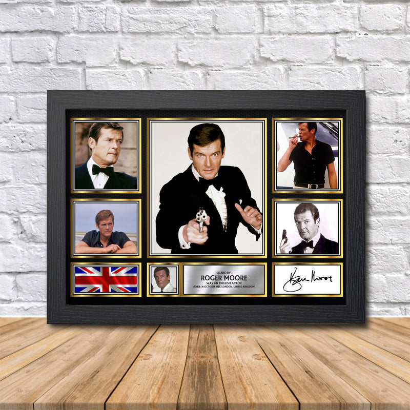 Roger Moore Limited Edition Signed Print