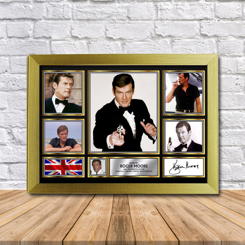 Roger Moore Limited Edition Signed Print