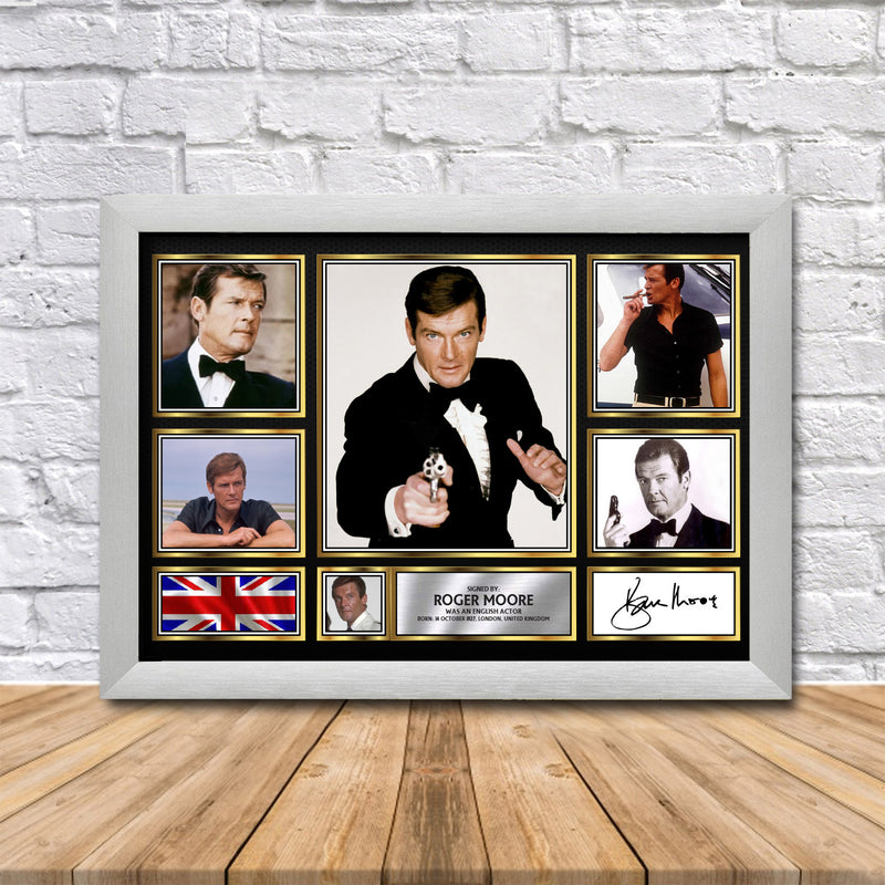 Roger Moore Limited Edition Signed Print