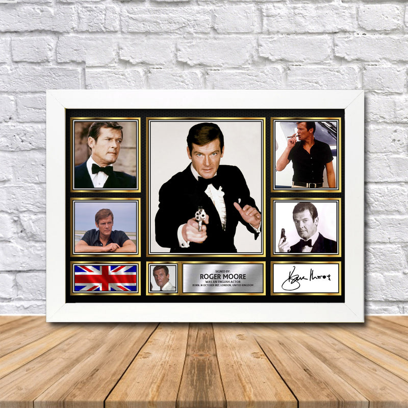 Roger Moore Limited Edition Signed Print