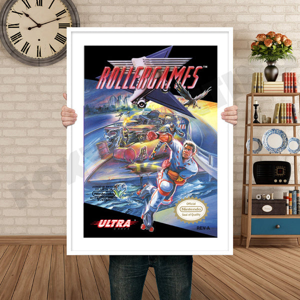 Roller Games Retro Game Inspired Theme Nintendo NES Gaming