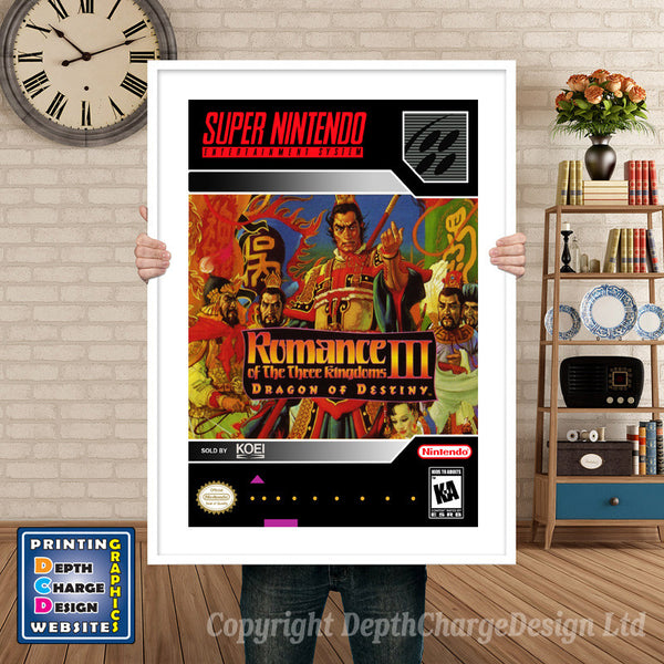 Romance of the Three Kingdoms III Super Nintendo Game Inspired Theme Retro