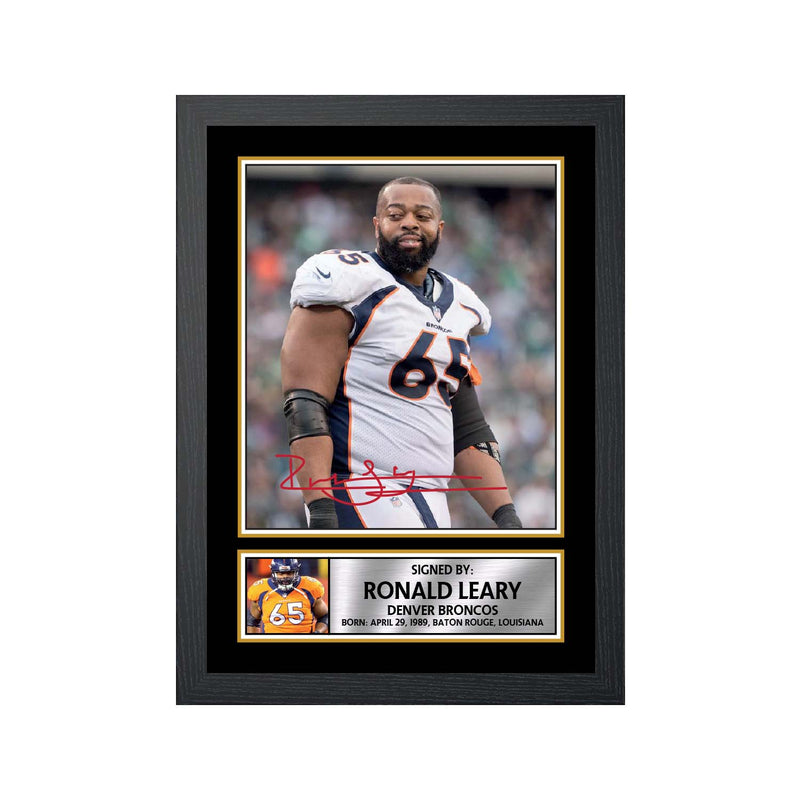 Ronald Leary Limited Edition Football Signed Print - American Footballer