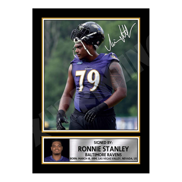Ronnie Stanley 1 American Football Printed Signature Print