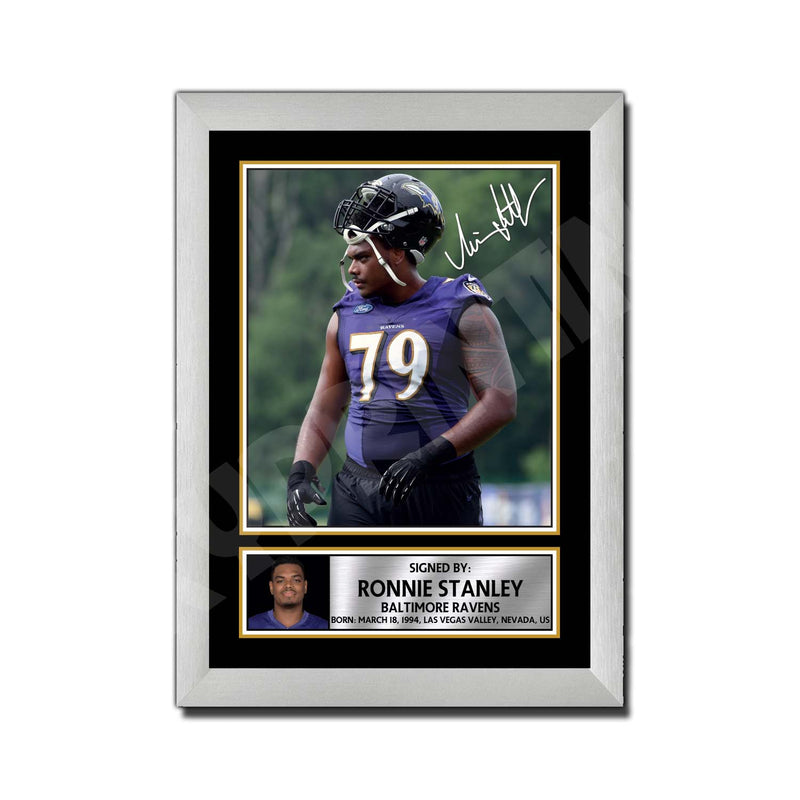 Ronnie Stanley 1 Limited Edition Football Signed Print - American Footballer