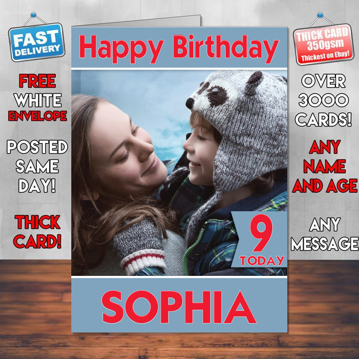 Room Movie Inspired Theme Personalised Kids Inspired Birthday Card (SA060917) – Room Personalised Birthday Card – personalised Birthday Card