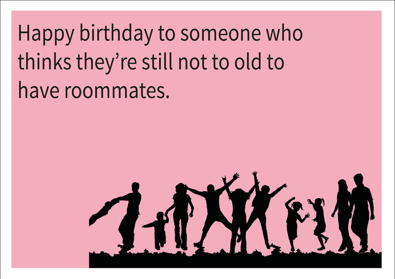 Roommates INSPIRED Adult Personalised Birthday Card Birthday Card