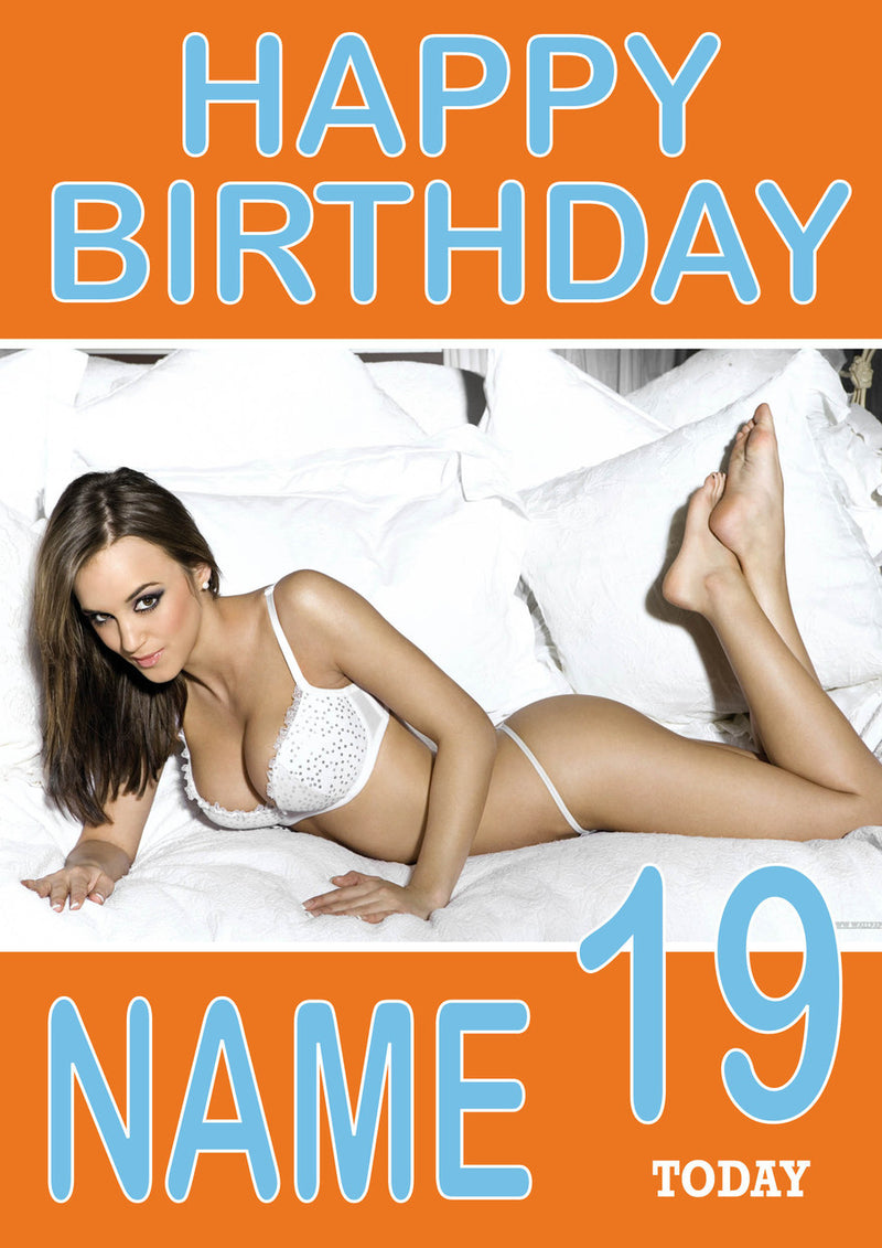 Personalised Rosie Jones INSPIRED Adult RUDE Birthday Card