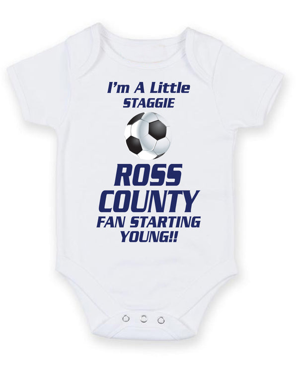 Ross County Fan Starting Football Fan Baby Grow Bodysuit