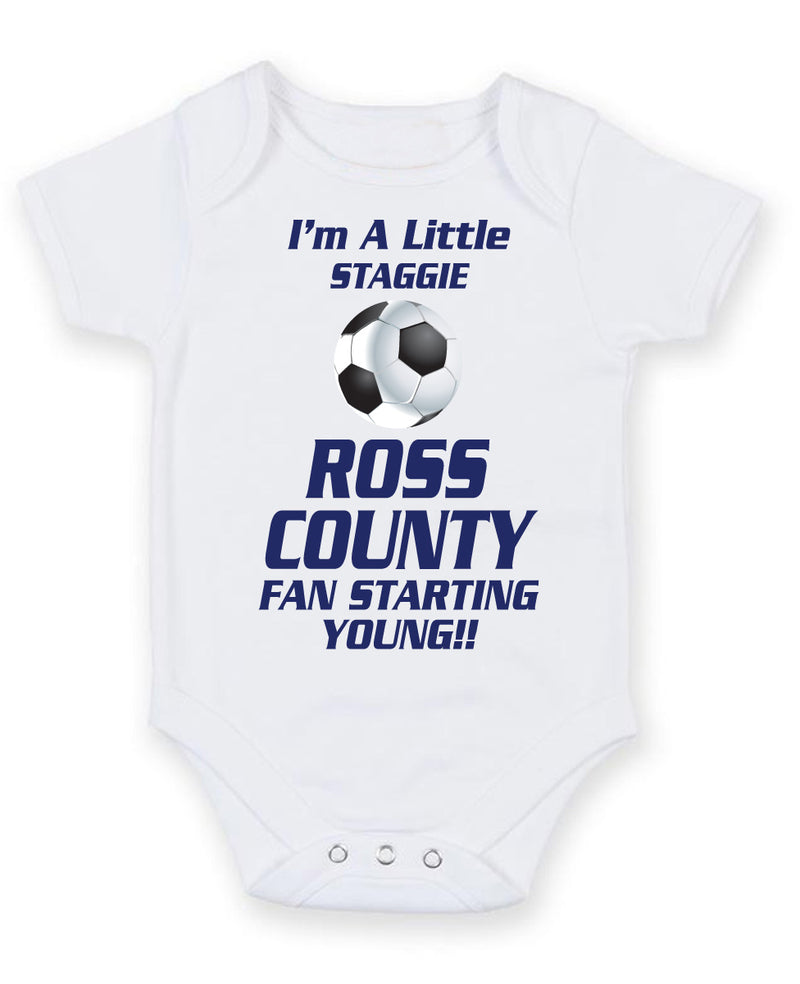 Ross County Fan Starting Football Fan Baby Grow Bodysuit