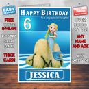 Rupert Bear 3 Style Theme Personalised Kidshows Birthday Card (SA)