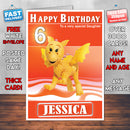 Rupert Bear 4 Style Theme Personalised Kidshows Birthday Card (SA)