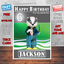 Rupert Bear 7 Style Theme Personalised Kidshows Birthday Card (SA)