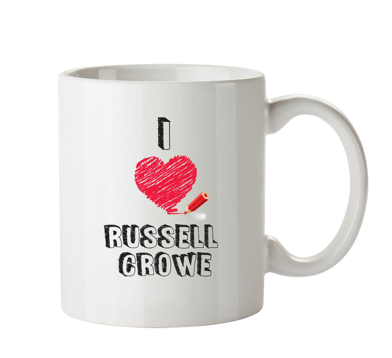 I Love Russell Crowe Celebrity Mug Office Mug