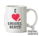 I Love Russell Crowe Celebrity Mug Office Mug