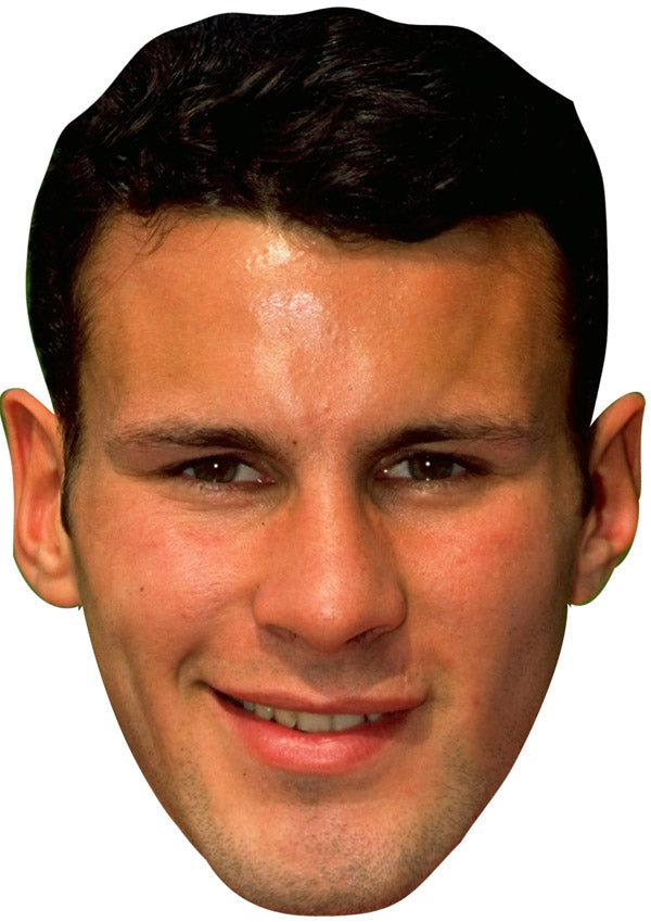 RYAN GIGGS YOUNG JB - Footballer Fancy Dress Cardboard Celebrity Party Face Mask